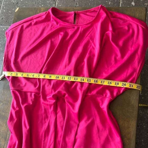 New Formal Dress Elegant Batwing Sleeve Wrap Front Tie Waist  Cocktail Dress - Picture 8 of 9